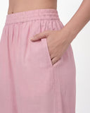 Soft Blush Pink Chanderi Silk A-Line Suit Set