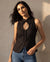Elara Black Halter Top