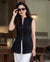 Elise Black Pintuck Peplum Top