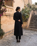 Black Pintuck Kurta Set