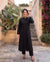 Black Pintuck Kurta Set