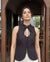 Elara Black Halter Top