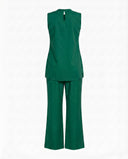Emerald Green Cotton Sleeveless Co-Ord Set