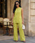 Matcha Green Cotton Sleeveless Co-Ord Set