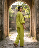 Matcha Green Puff Sleeve Co-Ord Set