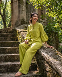 Matcha Green Puff Sleeve Co-Ord Set