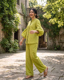Matcha Green Puff Sleeve Co-Ord Set