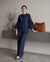 Midnight Blue Puff Sleeve Co-Ord Set