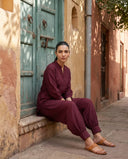 Red Wine City Stroll Co-ord Set
