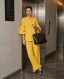 Sunshine Yellow Puff Sleeve Co-Ord Set