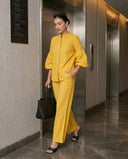 Sunshine Yellow Puff Sleeve Co-Ord Set