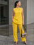 Sunshine Yellow Cotton Sleeveless Co-Ord Set