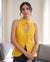 Elara Sunshine Yellow Halter Top