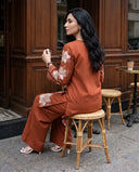 Terracotta Bloom Embroidered Kurta Set