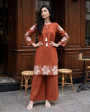 Terracotta Bloom Embroidered Kurta Set