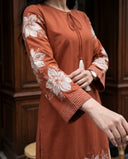 Terracotta Bloom Embroidered Kurta Set