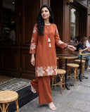 Terracotta Bloom Embroidered Kurta Set