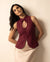 Elara Red Wine Halter Top